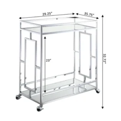 Town Square Bar Cart Clear Glass/Mirror/Chrome - Breighton Home 9 Town Square Bar Cart Clear Glass/Mirror/Chrome - Breighton Home -Living Room Furniture Store GUEST 05a331a5 f4e7 432f 86e3 faaf4592005c