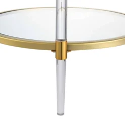 Royal Crest 2 Tier Acrylic Glass End Table Clear/Gold - Breighton Home -Living Room Furniture Store GUEST 0dd4a2e1 4619 422e b729 505c0212681b