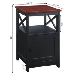 Oxford End Table With Storage Cabinet And Shelf - Breighton Home -Living Room Furniture Store GUEST 1072e0c2 64e5 438b 99b0 a53b51c9f469