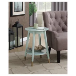 Wilson Mid-Century Modern Round End Table With Bottom Shelf - Breighton Home -Living Room Furniture Store GUEST 137e0f6f 637b 442f a93f b795911525e9