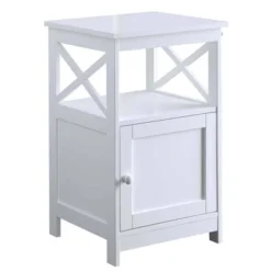 Oxford End Table With Storage Cabinet And Shelf - Breighton Home -Living Room Furniture Store GUEST 18107299 ec1f 4b61 b726 aaabdbe11f59