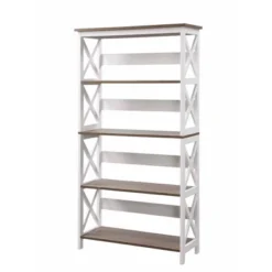 60" Oxford 5 Tier Bookcase - Breighton Home 19 60" Oxford 5 Tier Bookcase - Breighton Home -Living Room Furniture Store GUEST 1b1aff02 e7c8 4d6e 8d1e 5085b0bc358d