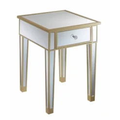 Gold Coast Mirrored End Table With Drawer - Breighton Home -Living Room Furniture Store GUEST 24aab060 c116 498e 8752 d05e395de1ae