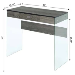 36" SoHo 1 Drawer Glass Desk - Breighton Home 13 36" SoHo 1 Drawer Glass Desk - Breighton Home -Living Room Furniture Store GUEST 27eb5448 9a29 44c7 b9f4 9bb603e0d222