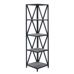 Tucson Metal 5 Tier Corner Bookcase - Johar Furniture 9 Tucson Metal 5 Tier Corner Bookcase - Johar Furniture -Living Room Furniture Store GUEST 2d571ee1 5b31 4e47 a364 36b85400e426