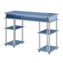 Designs2Go No Tools Student Desk With Charging Station And Shelves - Breighton Home -Living Room Furniture Store GUEST 309bd14d 0749 4308 8c29 5d2d5aa60e91