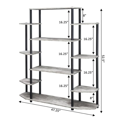 52.5" Designs2Go Wall Unit Bookshelf - Breighton Home 5 52.5" Designs2Go Wall Unit Bookshelf - Breighton Home - Image 3