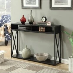 Tucson Deluxe Console Table With Shelf - Breighton Home