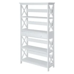 59.75" Oxford 5 Tier Bookcase With Drawer - Breighton Home -Living Room Furniture Store GUEST 43f0662d 6c07 459d 9359 20f47816cb0c