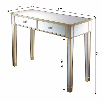 Gold Coast Mirrored Desk - Breighton Home 12 Gold Coast Mirrored Desk - Breighton Home - Image 10