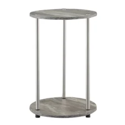 No Tools 2 Tier Round End Table - Breighton Home -Living Room Furniture Store GUEST 50f00386 de35 4a13 9897 552b6533be9e