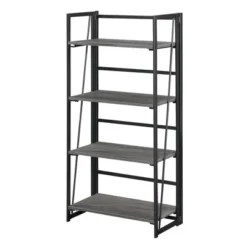 Xtra Folding 4 Tier Bookshelf - Breighton Home -Living Room Furniture Store GUEST 5e3c8994 8552 42d1 93d9 9b286d457135