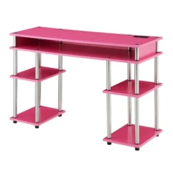 Designs2Go No Tools Student Desk With Charging Station And Shelves - Breighton Home -Living Room Furniture Store GUEST 68c48af3 28f9 4cca a735 ec9eeecf983e