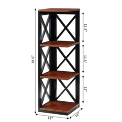 38.5" Oxford 3 Tier Corner Bookcase - Breighton Home -Living Room Furniture Store GUEST 6e28b551 836f 4ce2 a285 ad4fbcdebbb8