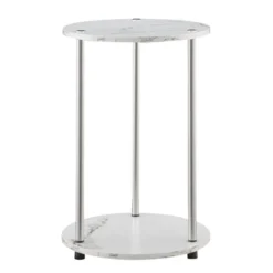 No Tools 2 Tier Round End Table - Breighton Home -Living Room Furniture Store GUEST 7054e4ea a996 48e2 8263 cd864bd91dae