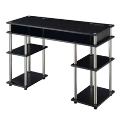 Designs2Go No Tools Student Desk With Charging Station And Shelves - Breighton Home -Living Room Furniture Store GUEST 78d2b9d8 6852 4c1c a180 86b3d448a210