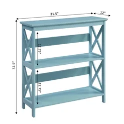 32.5" Oxford 3 Tier Bookcase - Breighton Home -Living Room Furniture Store GUEST 7b3aef55 d1e6 4cf9 bb30 1395993031e1