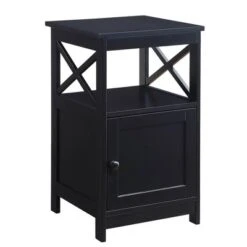 Oxford End Table With Storage Cabinet And Shelf - Breighton Home -Living Room Furniture Store GUEST 85dff4c1 e72c 40f9 9993 319444780a38