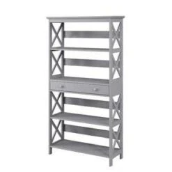 59.75" Oxford 5 Tier Bookcase With Drawer - Breighton Home -Living Room Furniture Store GUEST 8814cc76 475e 4357 8c10 2f191d7476c1