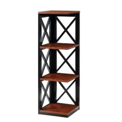 38.5" Oxford 3 Tier Corner Bookcase - Breighton Home -Living Room Furniture Store GUEST 8b261890 47a1 44c1 afb1 5d6253f4f45e