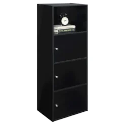 3 Door Cabinet Black - Breighton Home
