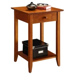 American Heritage End Table With Drawer Shelf - Breighton Home -Living Room Furniture Store GUEST 93520e21 37d4 4d7b 96ec ca526c0eb838