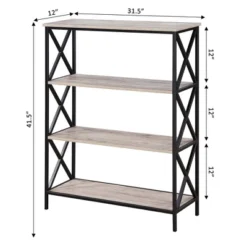 42" Tucson 4 Tier Bookcase - Breighton Home -Living Room Furniture Store GUEST 93d119b5 a5a2 4952 b82f a729969ce9cb
