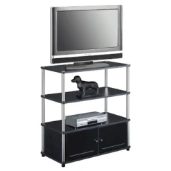 Highboy TV Stand For TVs Up To 42" Black - Breighton Home