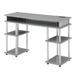 Designs2Go No Tools Student Desk With Charging Station And Shelves - Breighton Home -Living Room Furniture Store GUEST 994ed185 c82c 47a0 9e76 53f175b49aff