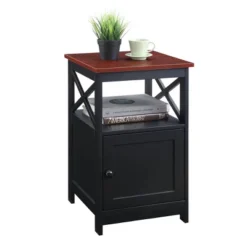 Oxford End Table With Storage Cabinet And Shelf - Breighton Home -Living Room Furniture Store GUEST b4a1e835 f6e5 4e26 a96d a8bf19cb3875