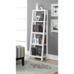 63.25" Newport Lilly Bookcase White - Breighton Home -Living Room Furniture Store GUEST bc80f751 a988 4975 aa54 a6661fc90e28