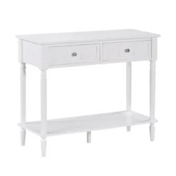 French Country 2 Drawer Hall Table With Shelf - Breighton Home -Living Room Furniture Store GUEST bfef1831 9fbc 4c80 95ed 08d4fbc1e6d3