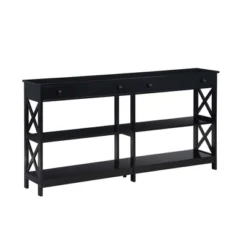 60" Oxford 2 Drawer Console Table With Shelves - Breighton Home 15 60" Oxford 2 Drawer Console Table With Shelves - Breighton Home -Living Room Furniture Store GUEST c22e5f83 ffbe 4e8a 88a5 b7e4e715c28a