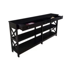 60" Oxford 2 Drawer Console Table With Shelves - Breighton Home 12 60" Oxford 2 Drawer Console Table With Shelves - Breighton Home -Living Room Furniture Store GUEST d3029633 5af7 4cca 93bb f53de484b162