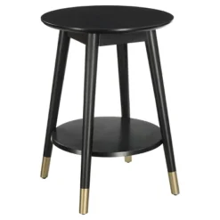 Wilson Mid-Century Modern Round End Table With Bottom Shelf - Breighton Home -Living Room Furniture Store GUEST d86eb2bc 5412 4907 8b7b 50e64ee03ecd
