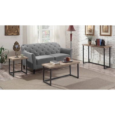 Laredo Parquet Console Table Natural/Black - Breighton Home 7 Laredo Parquet Console Table Natural/Black - Breighton Home - Image 5