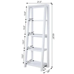 63.25" Newport Lilly Bookcase White - Breighton Home -Living Room Furniture Store GUEST e013e303 66fb 4459 805e f8d762735f68