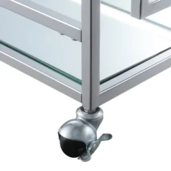 Town Square Bar Cart Clear Glass/Mirror/Chrome - Breighton Home 8 Town Square Bar Cart Clear Glass/Mirror/Chrome - Breighton Home -Living Room Furniture Store GUEST ec70cc6a cc5b 458c 8edf e4912a45540b