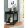 French Country Half Round Entryway Table With Shelf - Breighton Home