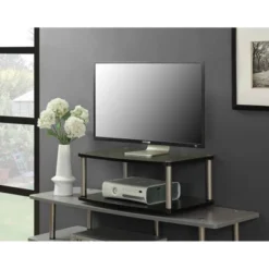 Two-Tier Swivel Riser TV Stand For TVs Up To 20" Black - Breighton Home -Living Room Furniture Store GUEST f817f97b ed79 45cc b8a2 a2b07cb729dc