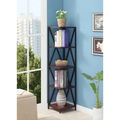 Tucson Metal 5 Tier Corner Bookcase - Johar Furniture 3 Tucson Metal 5 Tier Corner Bookcase - Johar Furniture