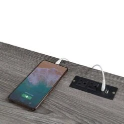 47" Monterey Desk With Charging Station Weathered Gray/Black - Breighton Home 11 47" Monterey Desk With Charging Station Weathered Gray/Black - Breighton Home -Living Room Furniture Store GUEST feb70359 169d 4ffb b0e3 aadbd0c0f9e5